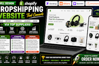 add upload product zendrop autods spocket cj dropshipping shopify store design