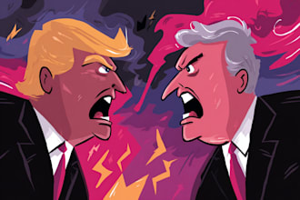 craft political, satirical  or social cartoon unique style