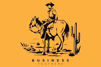 do custom professional hand drawn vintage ranching logo