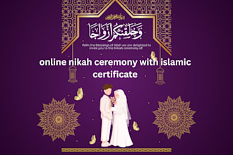 perform your online nikah ceremony with islamic certificate