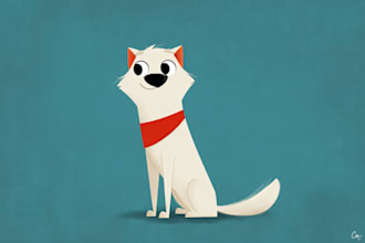 draw your dog or any pet into cartoon