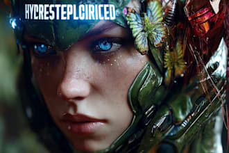 create fantasy, sci fi, character with hyperrealistic style