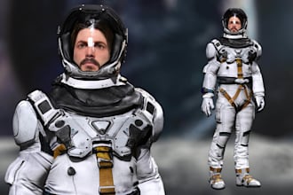 sculpt custom 3d character model 3d characters game and 3d printing