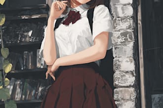 draw anime character an illustration