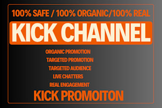promote your kick channel worldwide to gain real viewers, followers and chatters