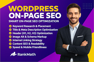 do wordpress on page SEO optimization with rankmath or yoast