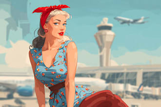 draw a cute and sexy pin up pinup girl