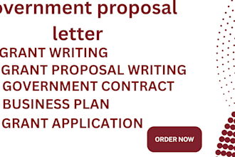 write grant proposals, and fundraising letters proposals, government contract