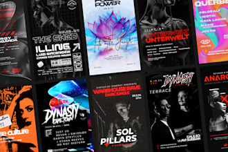 design a poster or flyer for underground rave club event
