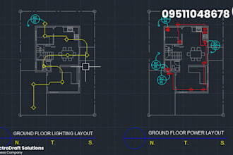 create detailed residential electrical plans using autocad