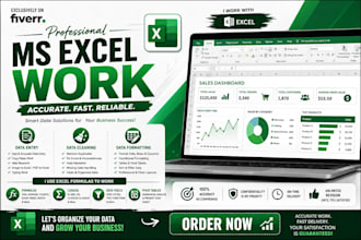 do ms excel data cleaning and formatting, merging, sorting