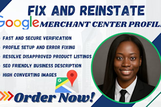fix google merchant center suspension, reinstate gmc account