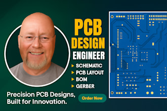 do a circuit design, schematic diagram, pcb design and pcb board