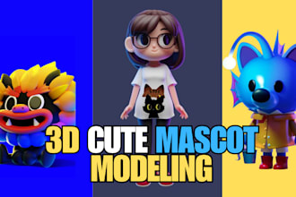 make cartoon cute 3d mascot, toy, animal, chibi character in pixar style