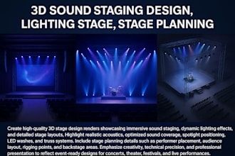 do 3d sound staging design, lighting stage, stage planning