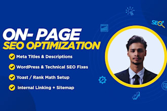 do on page SEO optimization and fix technical issues on wordpress