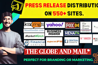 do press  release distribution, submit pr, and write press release