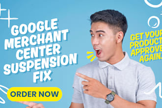 fix google merchant center suspension, reinstate gmc account and fix disapproval