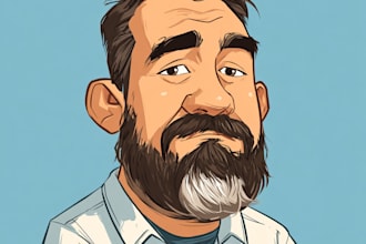 make a cartoon character or avatar in vector