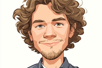 design cartoon with big head or caricature style