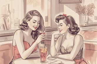 draw a pin up girl and pin up girl