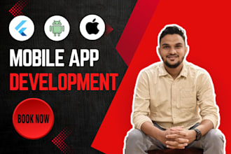 do flutter app development for android and ios app, flutter developer