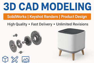 create 3d cad models and photorealistic product render