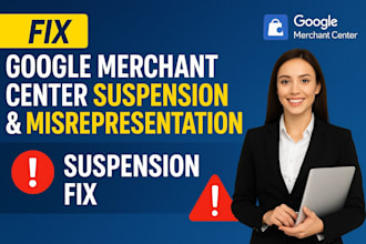 fix google merchant center suspension and misrepresentation issue  gmc
