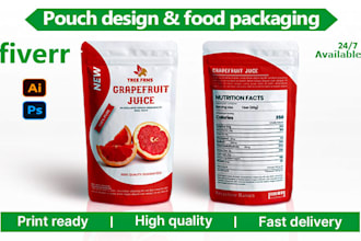 do pouch design, food packaging, and label design