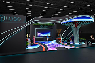 redesign exhibition booth exterior, 3d rendering, kiosk design,retail shop,skp