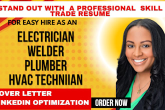 create a powerful resume for an electrician, skilled trades, and construction