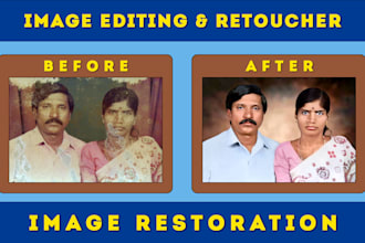 restore and colorize old damaged photos repair service