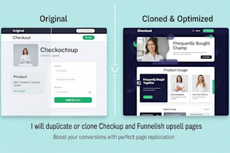 duplicate or clone checkout champ and funnelish upsell page