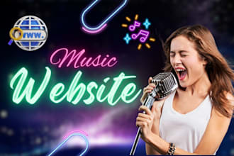 design elegant music website for artists