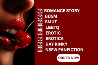 write custom nsfw fanfiction anime manga smut bdsm, catfight story dark romance