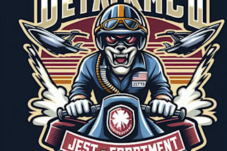 design high quality jet ski vintage logo with t shirt design
