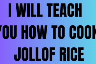teach you how to prepare jollof rice