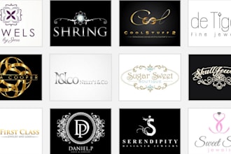 design an elegant jewelry logo for luxury brands