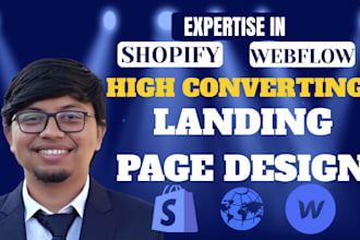design a high converting webflow or shopify landing page for holiday campaigns