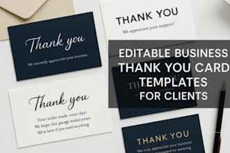 design thank you card templates editable business thank you cards for clients