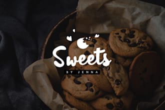 design a modern custom bakery or cookies brand logo