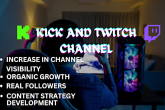 do organic kick and twitch promotion, kick and twitch channel promotion