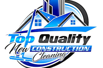 design professional construction cleaning logo