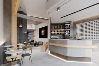 remodel 3d restaurant interior,dinning area, cgi furniture, commercial space,skp