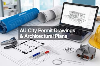 do au city permit drawings and architectural stamp