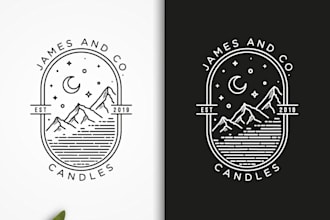 create a sleek custom logo for home furnishing or candle business