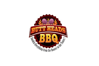 design awesome hillbilly hadley BBQ logo