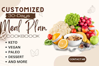 create custom meal plan, workout plan, weight loss, for your health and fitness