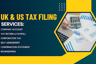 handle US and UK tax filing, tax returns and corporation tax services