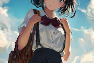 draw anime character an illustration